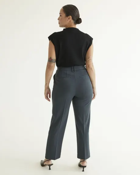 Pantalon cheville à taille très haute et jambe droite - Petite