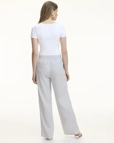 Wide-Leg High-Rise Linen Pant