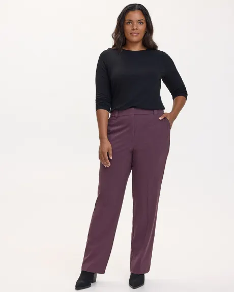 Pantalon à jambe droite et taille haute - L'Intemporelle - Coupe Courbes