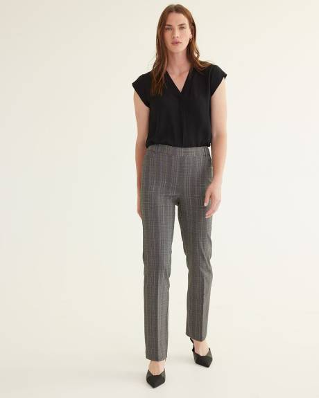 Straight-Leg High-Rise Plaid Pants, The Iconic - Petite