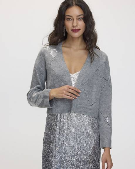 Long-Sleeve PlushSoft Bolero with Sequins