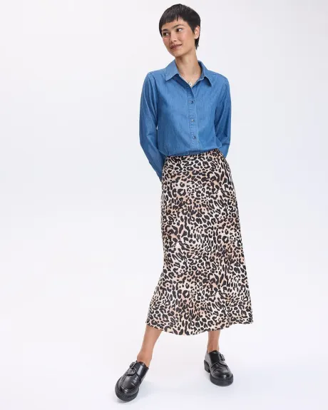 Midi Leopard Skirt