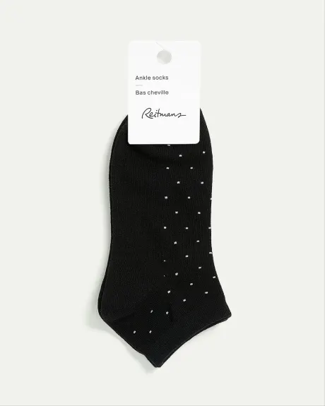 Dotted Cotton Anklet Socks