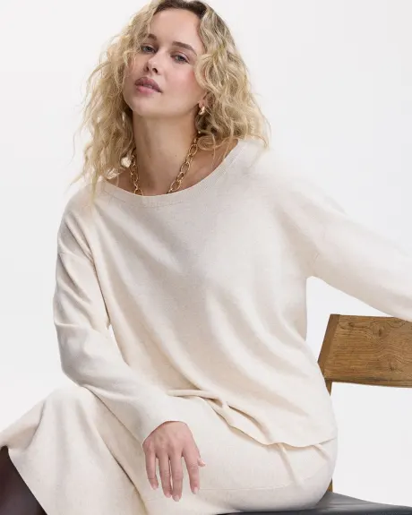 Long-Sleeve Boat-Neck Pullover