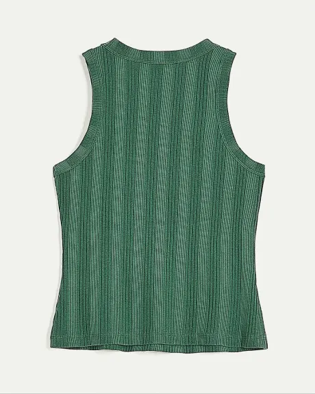 Ribbed Crew-Neck Tank