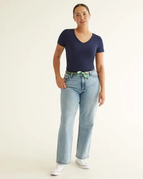 Straight-Leg High-Rise Jean - Petite