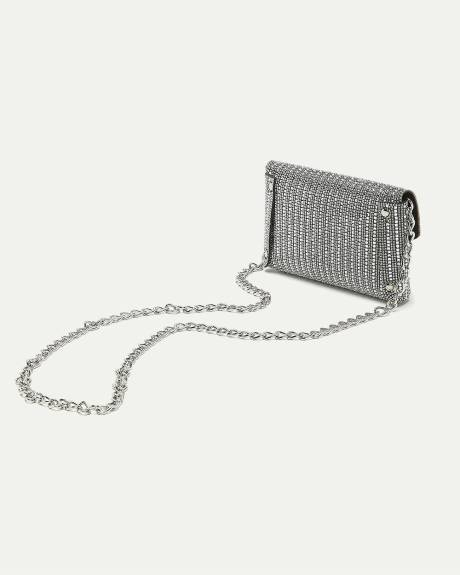 Rectangular Glittery Cross-Body Bag