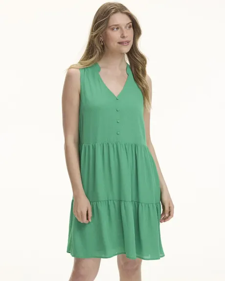 Sleeveless Tiered Swing Dress