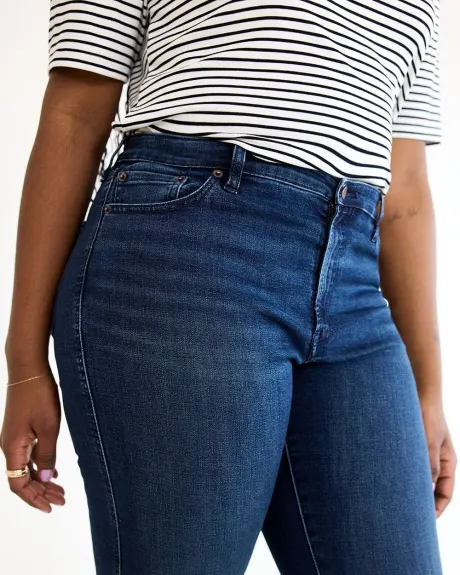 Flare-Leg Cropped Mid-Rise Jean - Petite