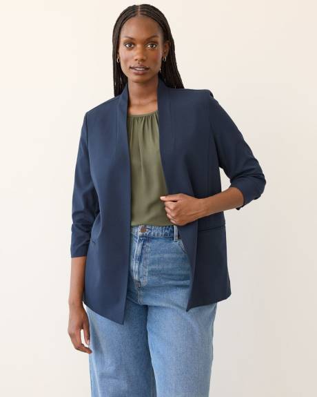 Collarless Open Blazer - The Timeless