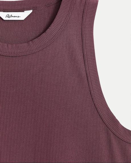 Ribbed Tank wih Crew Neckline