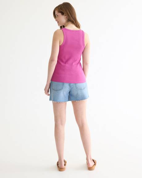 Ribbed Tank wih Scoop Neckline