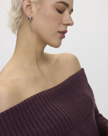 Long-Sleeve Off-the-Shoulder PlushSoft Top