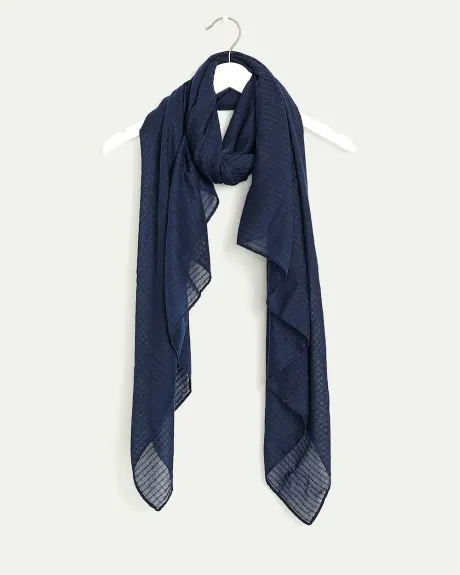 Foulard uni texturé