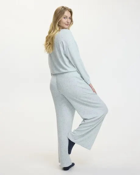 Wide-Leg Ribbed Pyjama Pant - R Line