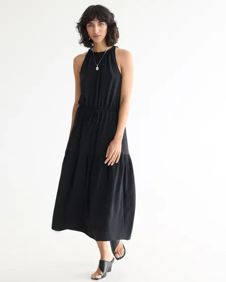 Robe maxi sans manches à encolure licou