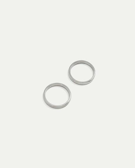 Stainless Steel Rings - Set of 2