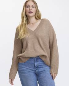 PlushSoft Long-Sleeve V-Neck Sweater