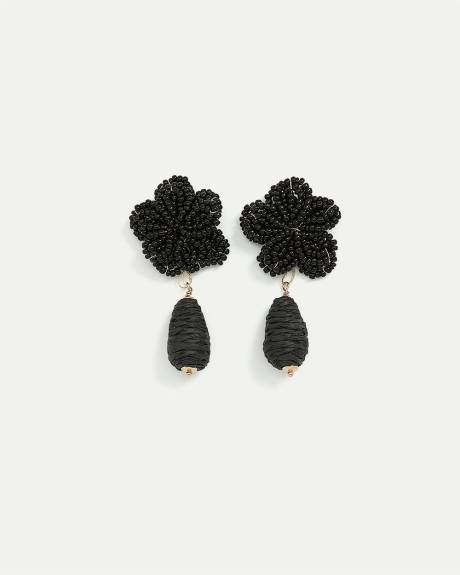 Beaded Floral Earrings