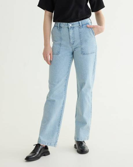 Straight-Leg Mid-Rise Utility Jean