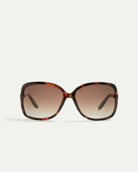 Tortoise Large Square Sunglasses