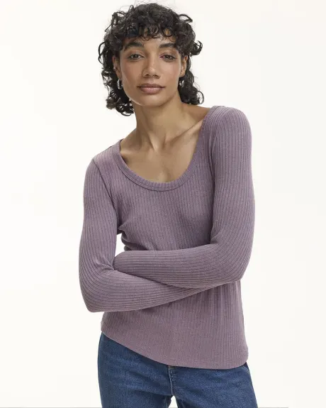 Long-Sleeve Crew-Neck Top