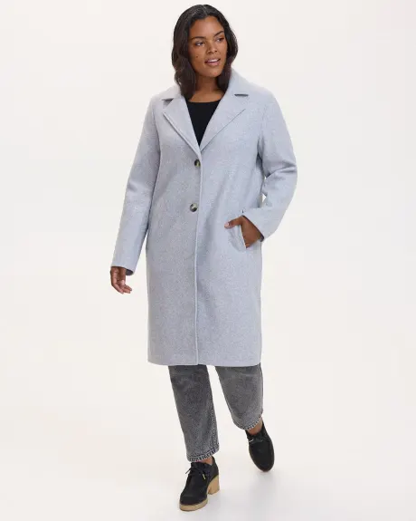 Long Coat with Two-Button Closure