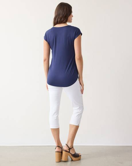 Extended-Sleeve V-Neck Tunic