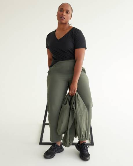 Slim-Leg Pant with Elastic Waistband - Hyba