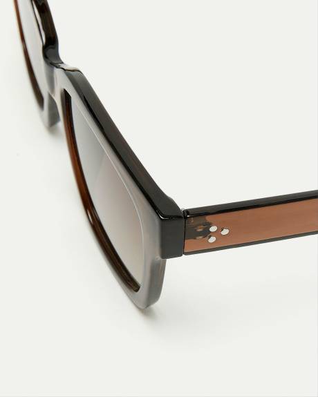 Brown Square Sunglasses