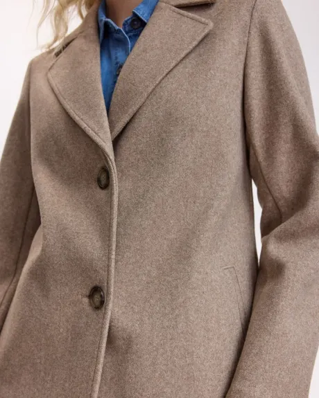 Long Coat with Two-Button Closure