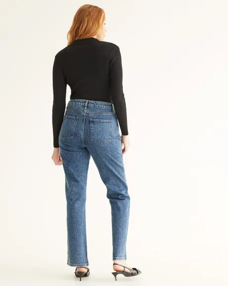 Straight-Leg High-Rise Jean