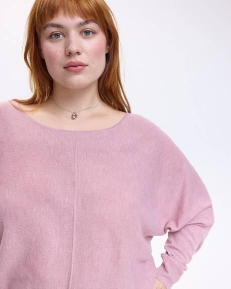 Long-Sleeve Boat-Neck Sweater