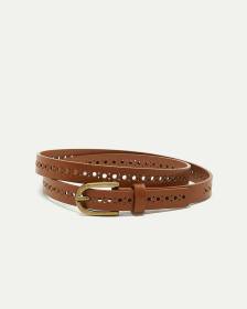 Skinny Faux Leather Belt