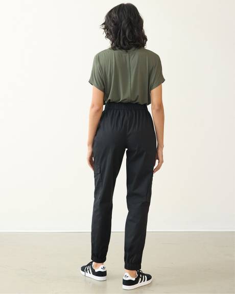 Poplin Jogger with Cargo Pockets - Petite