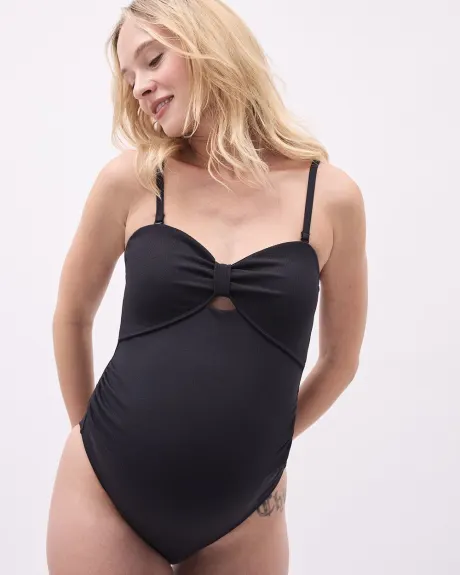 One Piece Front Twist Swimsuit - Thyme Maternity