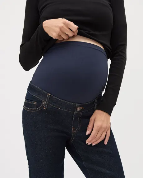 Dark-Wash Skinny Jeans - Thyme Maternity