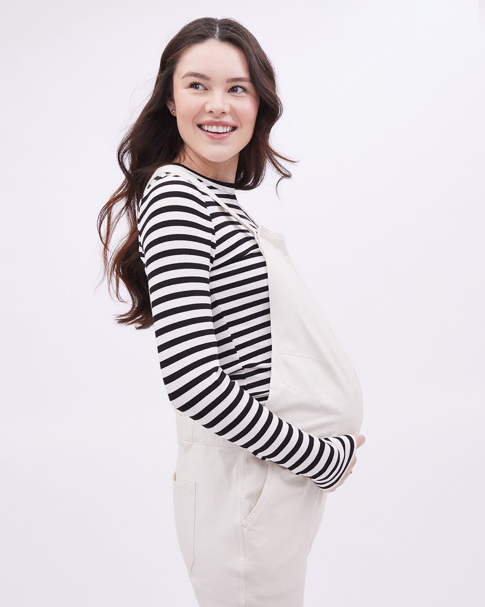 Relaxed-Fit Knit Overalls - Thyme Maternity