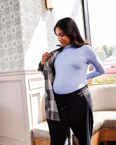 Long Sleeve Mock-Neck T-Shirt - Thyme Maternity