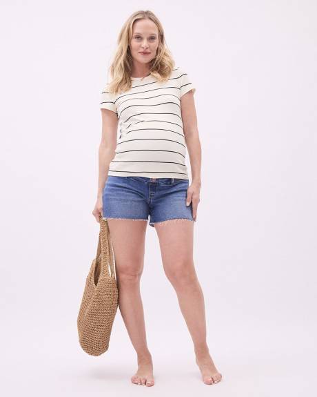 Medium Wash Denim Short - Thyme Maternity