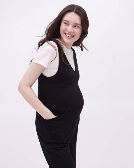 Relaxed-Fit Nursing Jumpsuit - Thyme Maternity