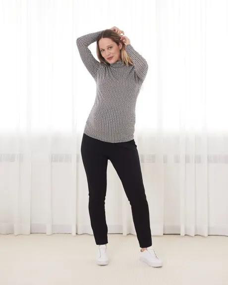 Long Sleeve Mock-Neck T-Shirt - Thyme Maternity