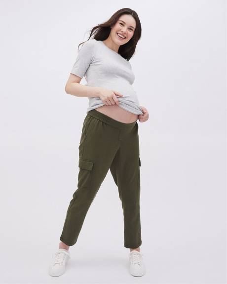 Short-Sleeve Crew-Neck Top - Thyme Maternity