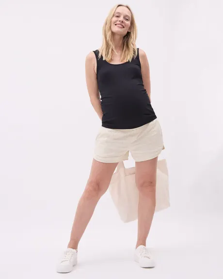 Knit Rib Crew-Neck Tank Top - Thyme Maternity