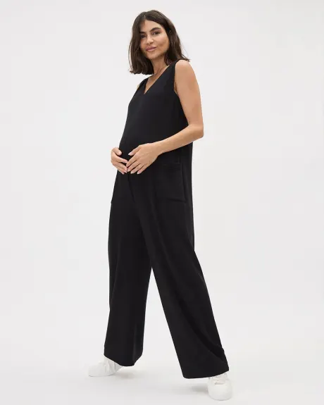 Relaxed-Fit Nursing Jumpsuit - Thyme Maternity