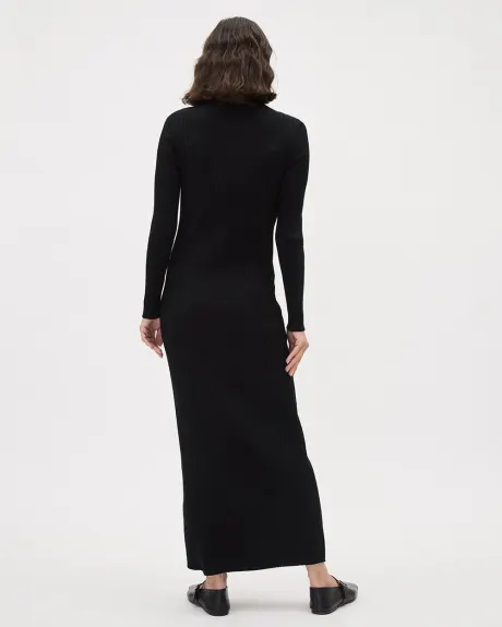 Long-Sleeve V-Neck Maxi Dress - Thyme Maternity