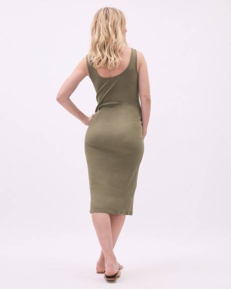 Sleeveless Ribbed Midi Dress - Thyme Maternity