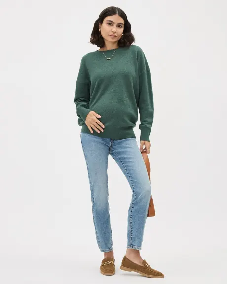 Long-Sleeve Crew-Neck Sweater - Thyme Maternity