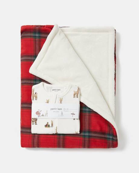 Newborn Holiday Pyjama and Blanket Bundle - 2 Pieces