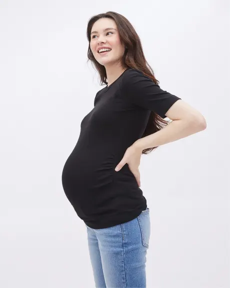 Short-Sleeve Crew-Neck Top - Thyme Maternity